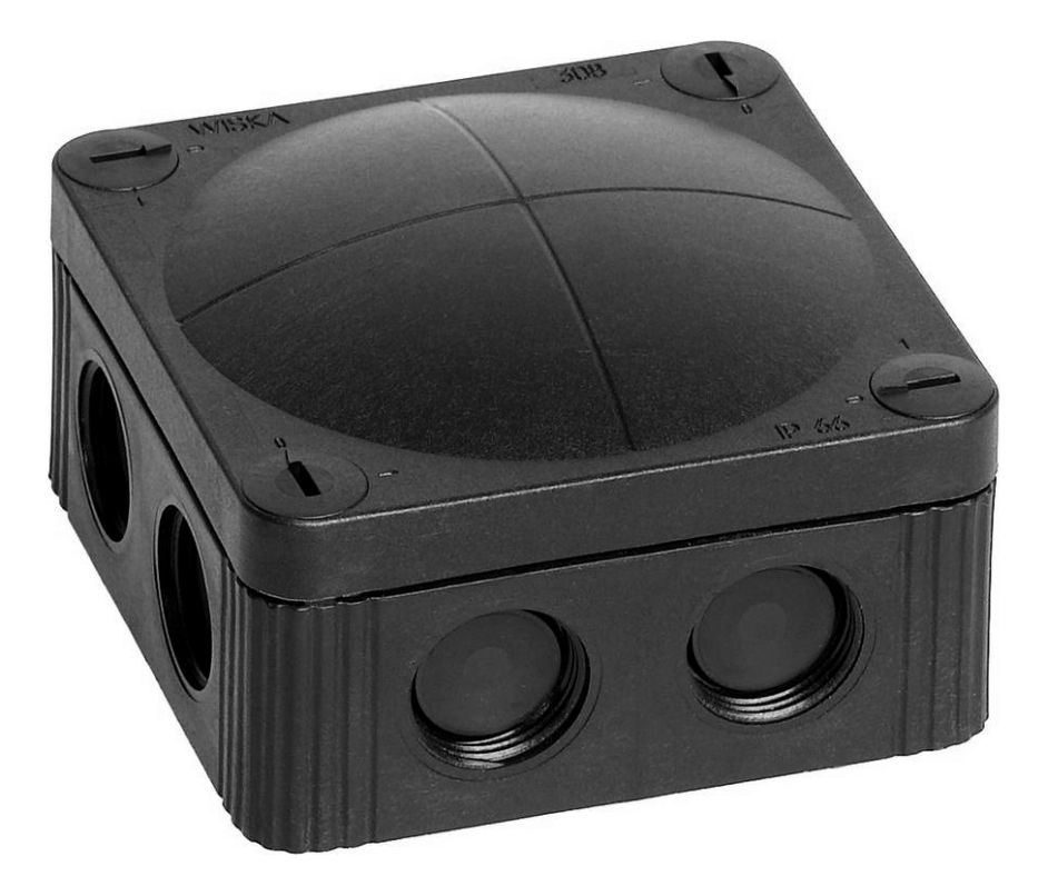 Wiska COMBI 308 Adaptable Box 85x85x51mm Black IP66
