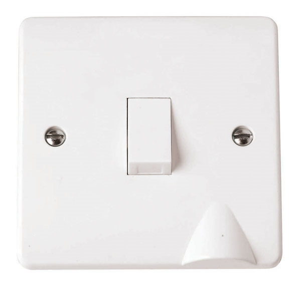 Click 20A DP Switch C/W Flex Outlet White
