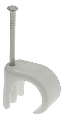 Round Cable Clip 5-7mm White