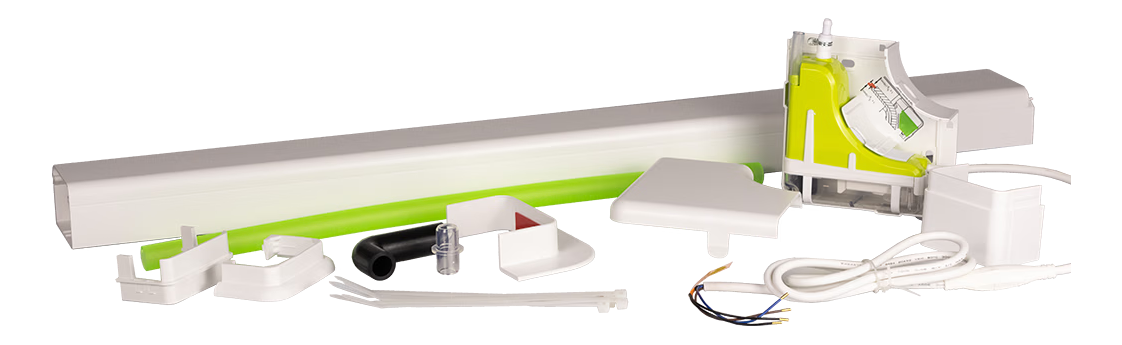 Aspen Silent+ Mini Lime Pump w/ 80x50mm Slimline Trunking 40L/h 15M Head White