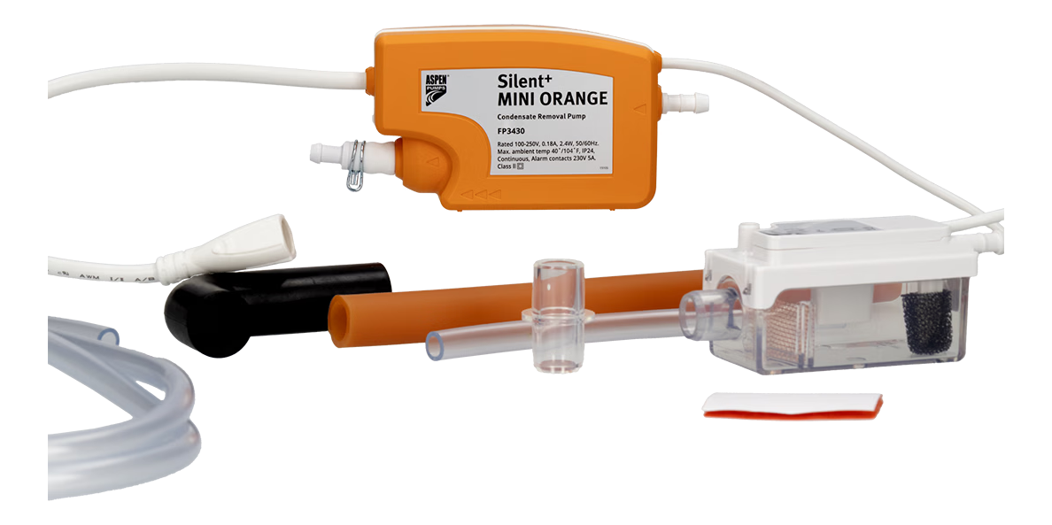 Aspen Silent+ Mini Orange Remote Condensate Pump 35L/h 10M Head