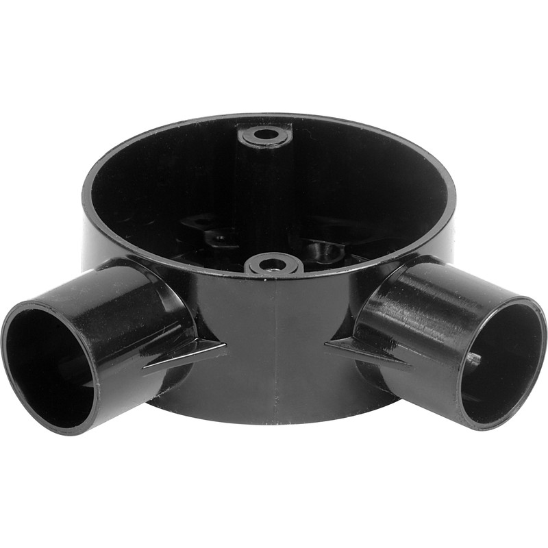 MT Angle Circular Box 25mm Black