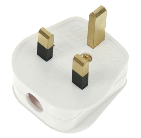 Plug Top 13A Fused White