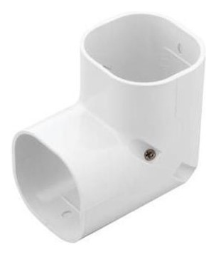 Inaba Denko 75mm Slimduct 90Deg Vertical Elbow Bend White