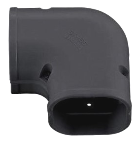 Inaba Denko 75mm Slimduct 90Deg Flat Bend Anthracite
