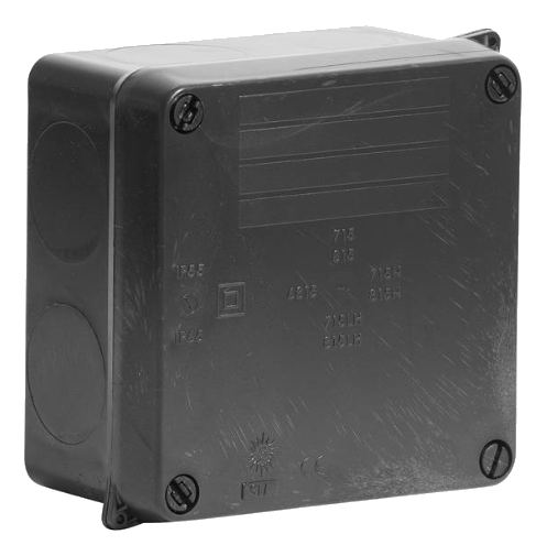Wiska Box WIB1 Black IP65 110x110x60mm