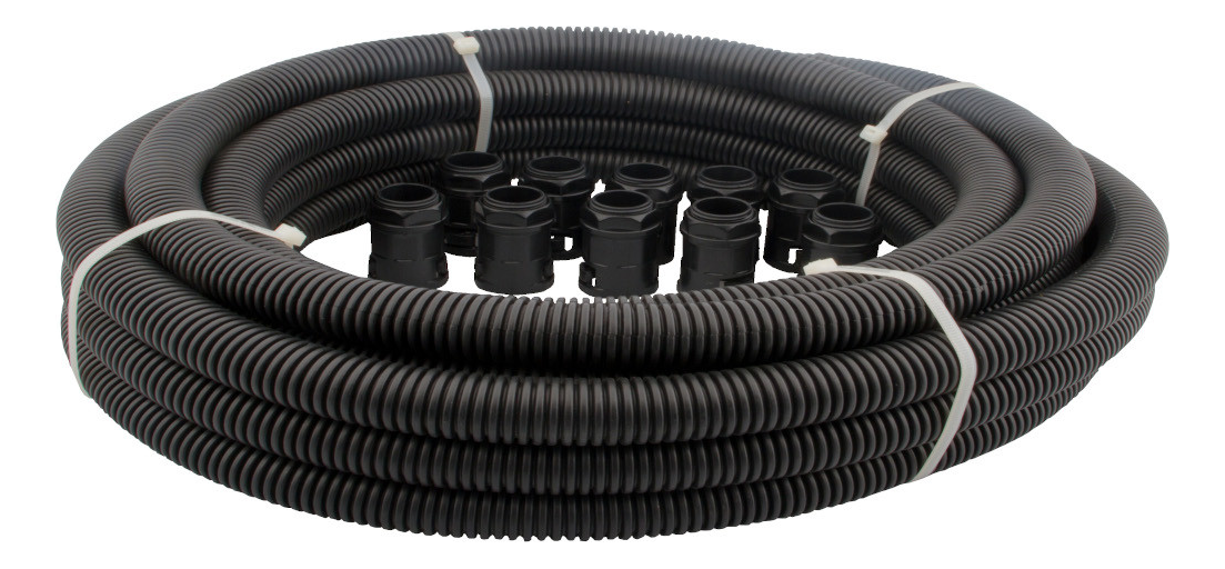 Contractor Pack 10M Flexible Conduit & 10xGlands 25mm Black