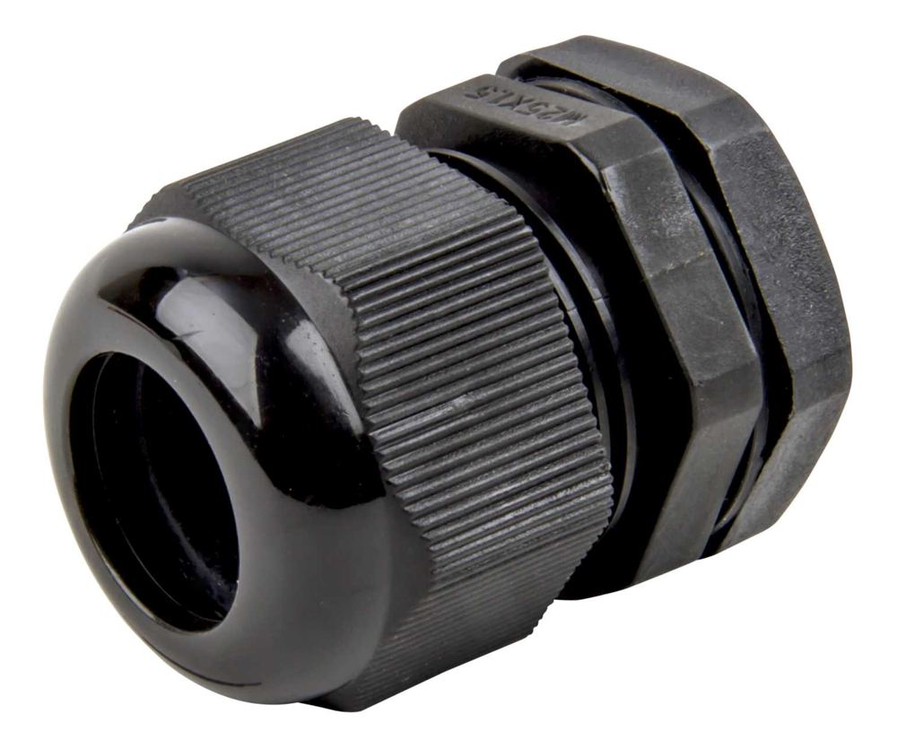 Termtech Compression Cable Gland 25mm Black