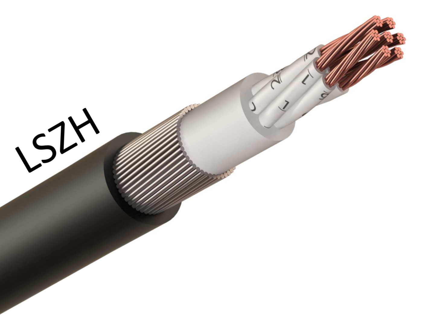 Cable 2.5mm 7Core SWA LSZH Black