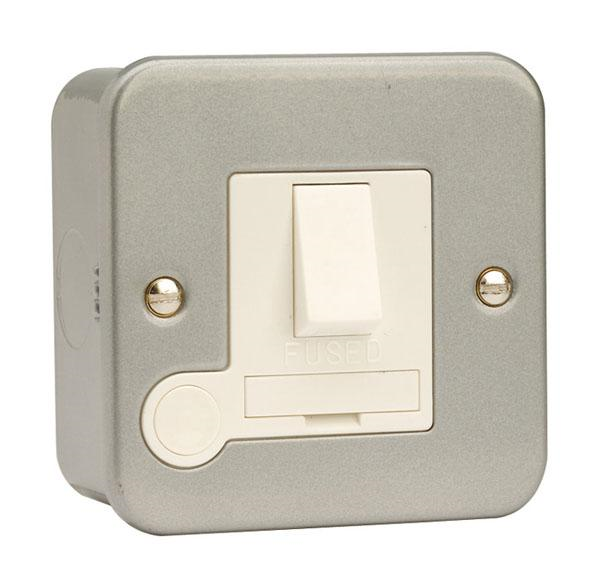 Click 13A Switched Fused Spur C/W Flex Outlet Metal Clad