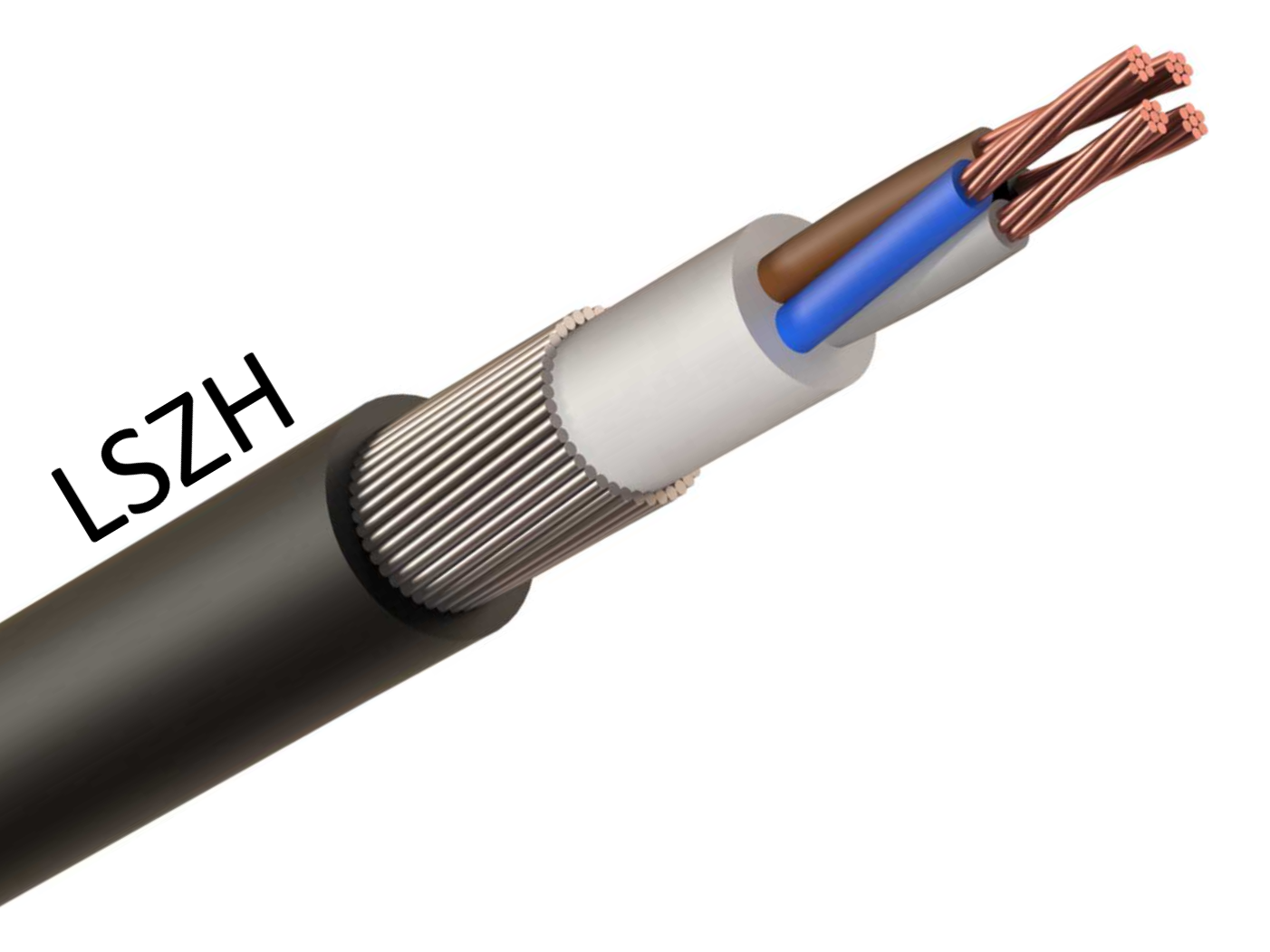 Cable 10mm 4Core SWA LSZH Black E